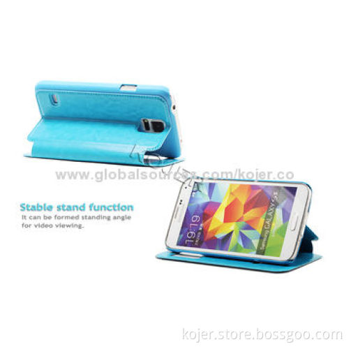 New Products Flip Mobile Phone Cases for Samsung Galaxy S5, Fine Stitch SewingNew